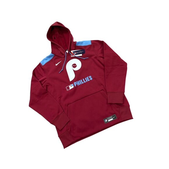 Nike Men's Philadelphia Phillies Maroon Therma Authentic Collection Hoodie Large - Picture 3 of 9